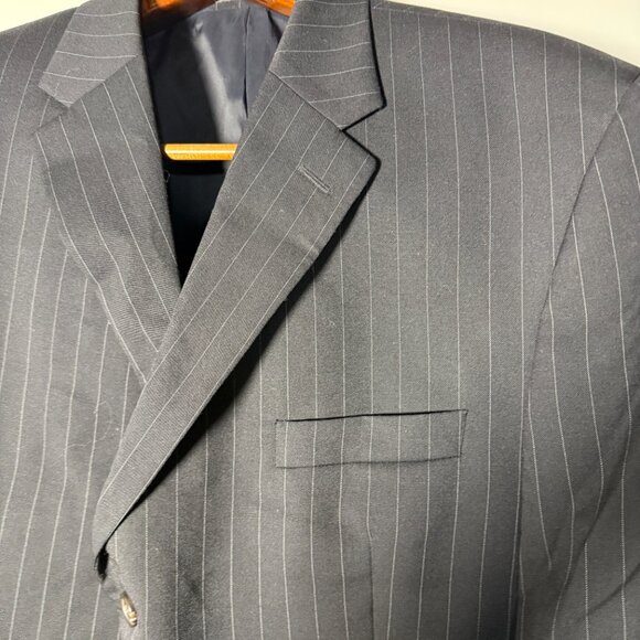 Lauren Ralph Lauren Black Pin Stripe 100% Wool Blazer Sports Coat Size 46R - Picture 6 of 9